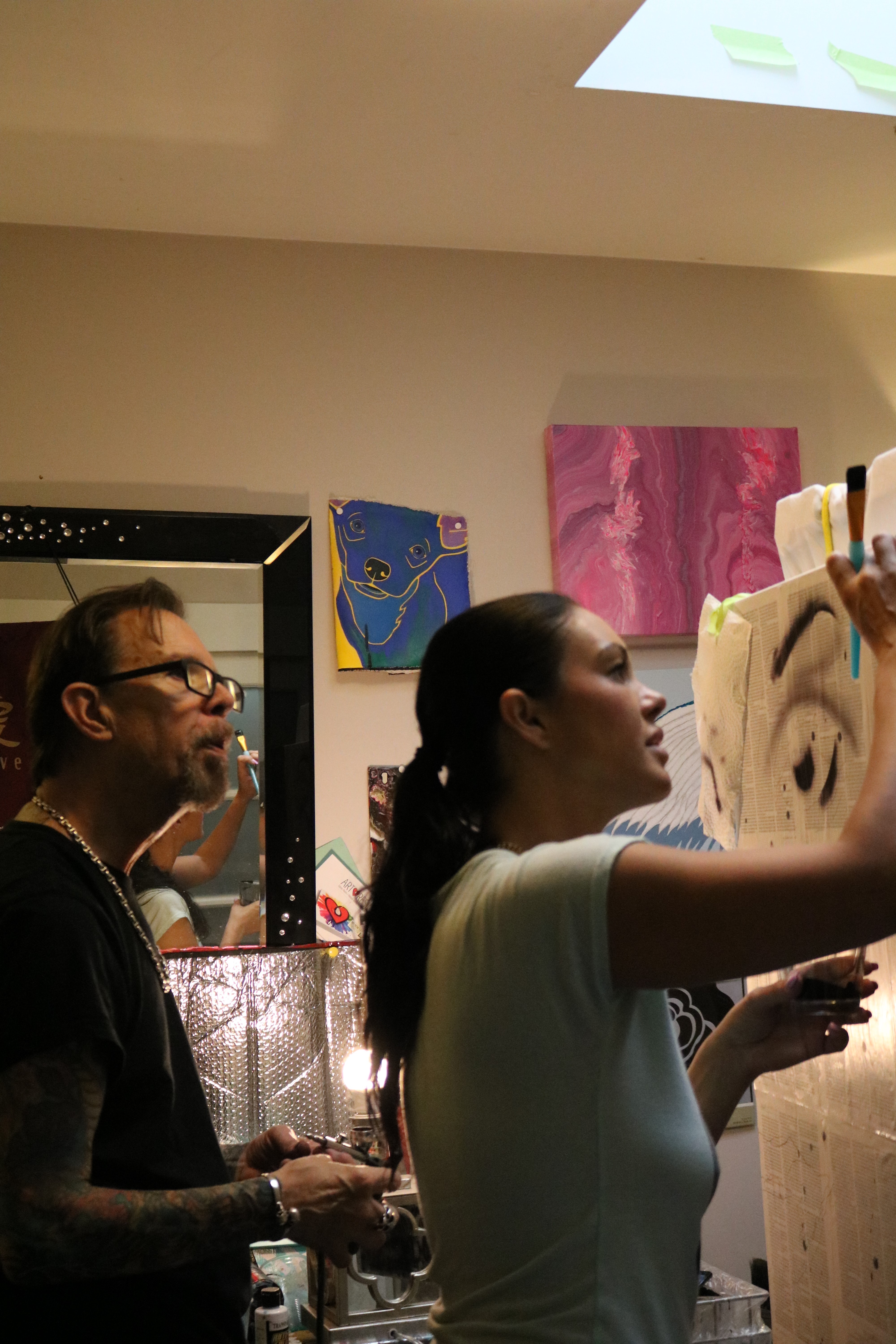 Ken and Alana collaborating in the studio